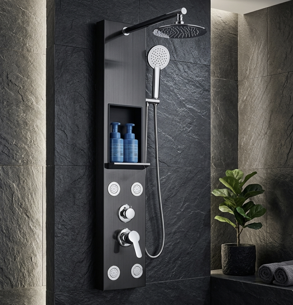 Colonne de Douche murale Hydromassante - Lovinox Azura
