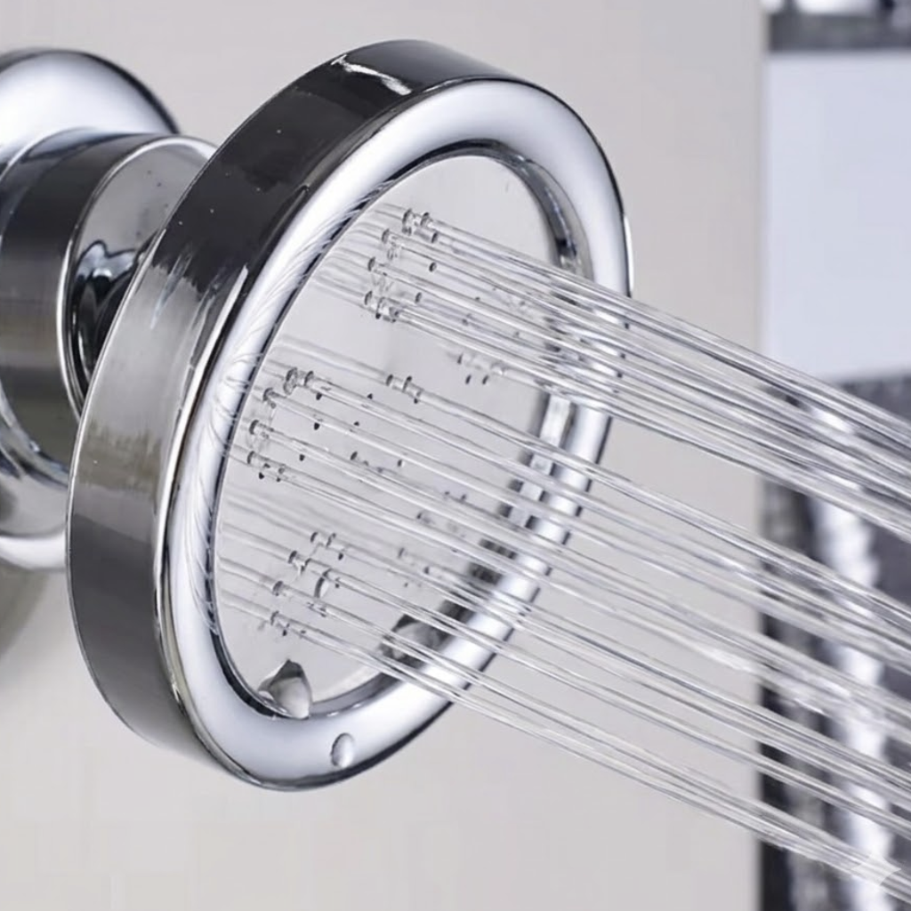 Colonne de douche en Nickel Brossé LED - Lovinox Aqualium