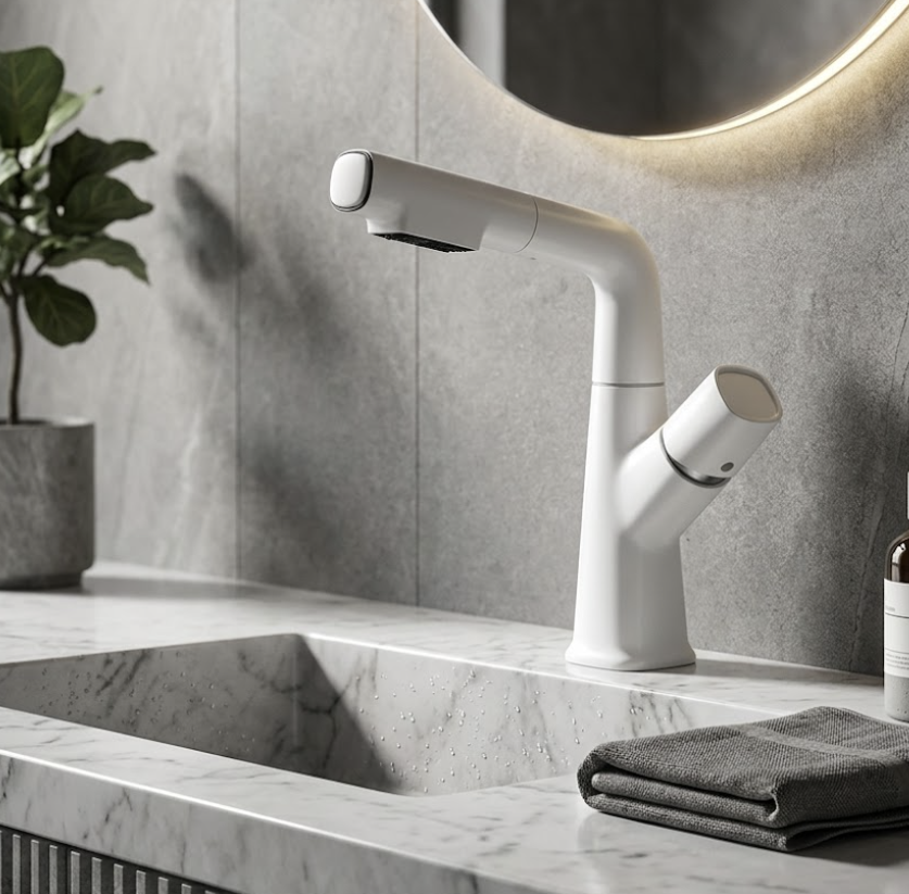 Mitigeur Lavabo Droit en Acier Inoxydable - Lovinox TUKA