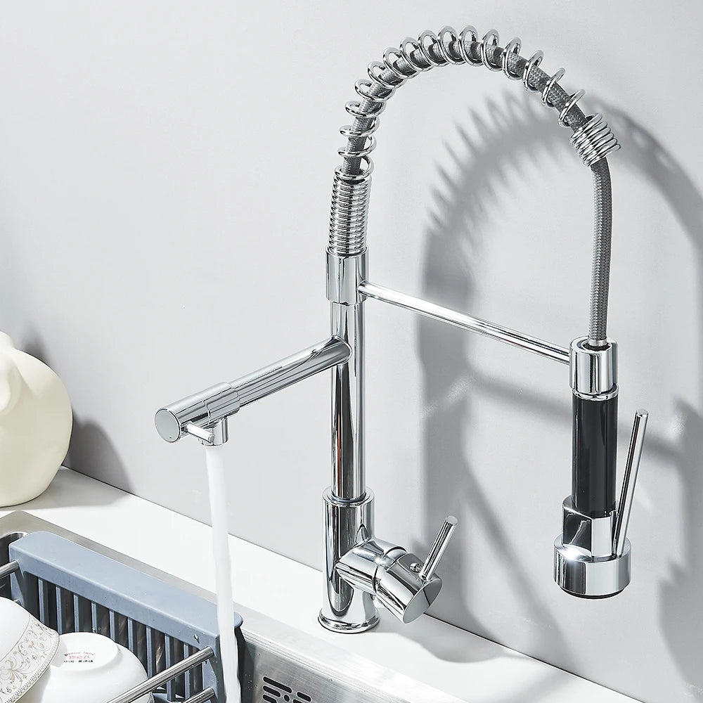 Mitigeur Cuisine Extractible Rotatif en Laiton - Lovinox MIRA