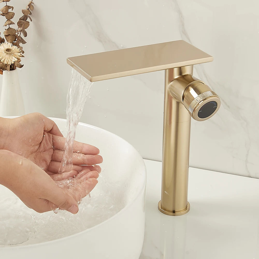 Mitigeur Lavabo en Laiton Massif - Lovinox JADE haut