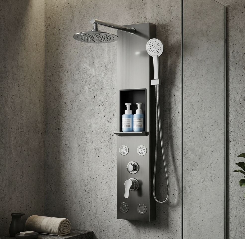 Colonne de Douche murale Hydromassante - Lovinox Azura