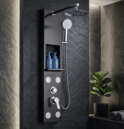 Colonne de Douche murale Hydromassante - Lovinox Azura