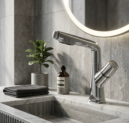 Mitigeur Lavabo Droit en Acier Inoxydable - Lovinox TUKA