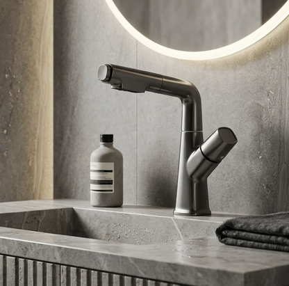 Mitigeur Lavabo Droit en Acier Inoxydable - Lovinox TUKA