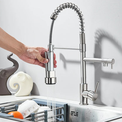 Mitigeur Cuisine Extractible Rotatif en Laiton - Lovinox MIRA
