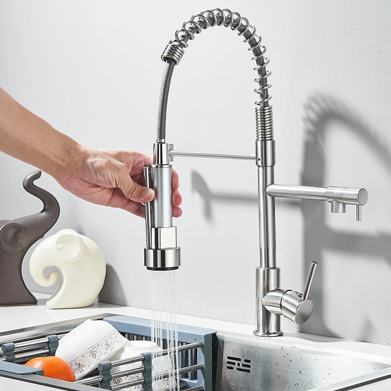 Mitigeur Cuisine Extractible Rotatif en Laiton - Lovinox MIRA