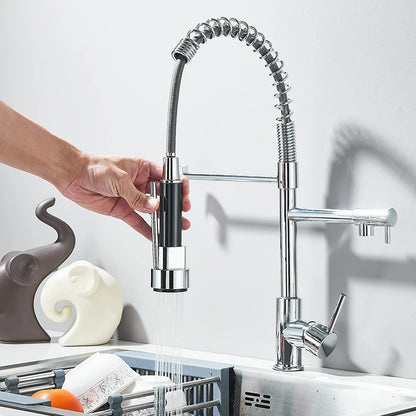Mitigeur Cuisine Extractible Rotatif en Laiton - Lovinox MIRA