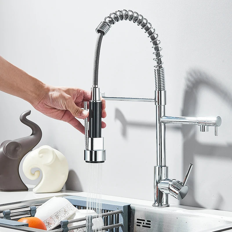 Mitigeur Cuisine Extractible Rotatif en Laiton - Lovinox MIRA
