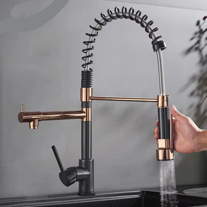 Mitigeur Cuisine Extractible Rotatif en Laiton - Lovinox MIRA