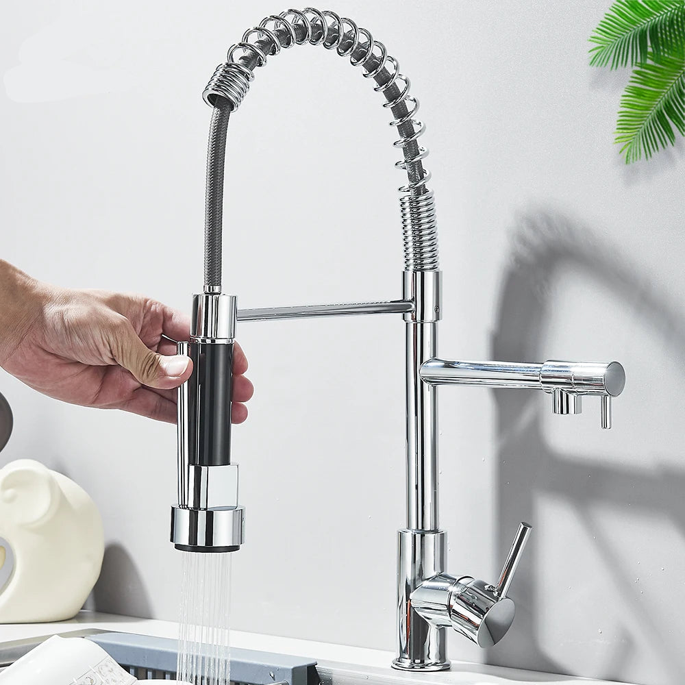 Mitigeur Cuisine Extractible Rotatif en Laiton - Lovinox MIRA