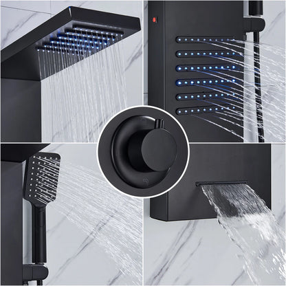 Lovinox Orion - Colonne de douche LED Inox Brossé ou Noir