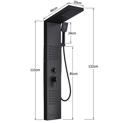 Lovinox Orion - Colonne de douche LED Inox Brossé ou Noir