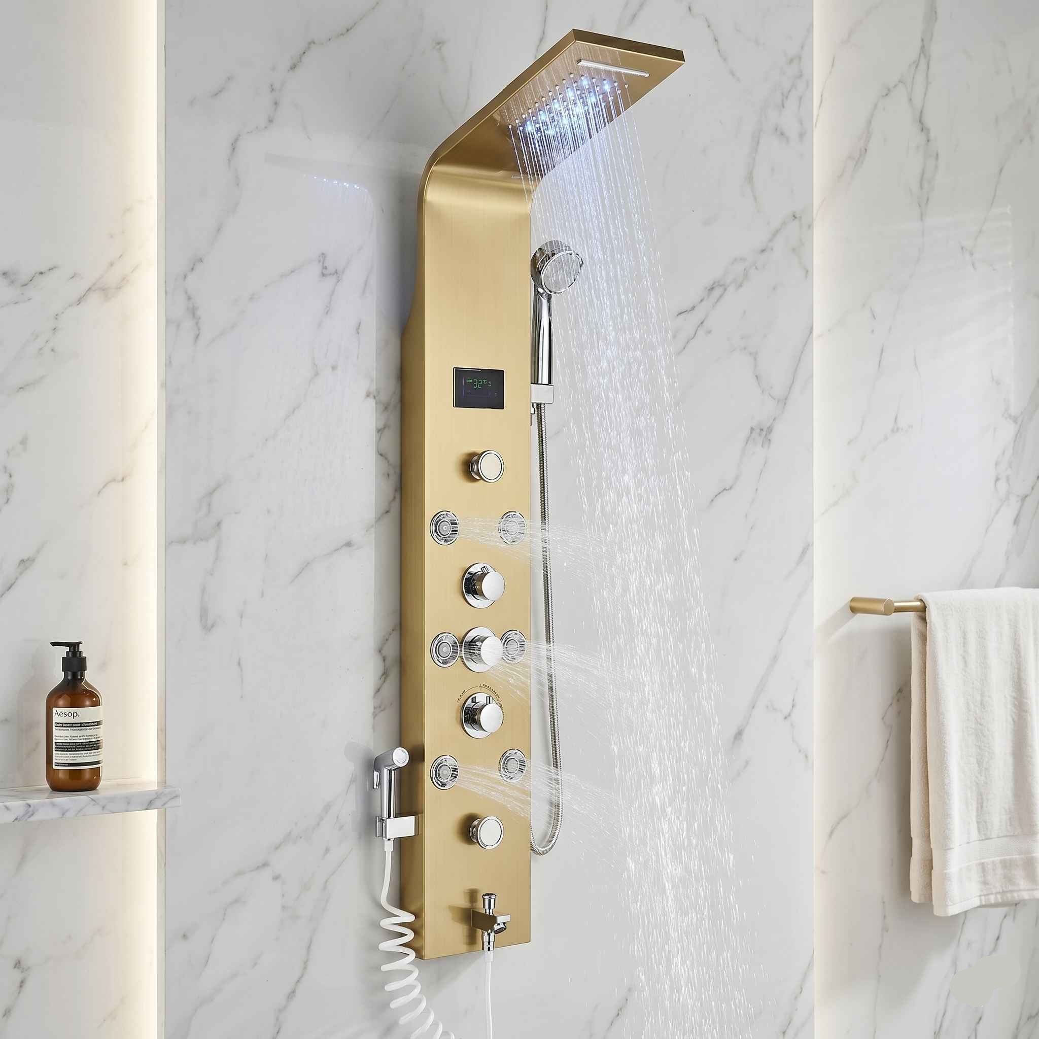 Colonne de douche LED Premium Courbée - Lovinox Altesse