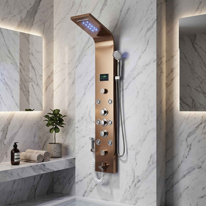 Colonne de douche LED Premium Courbée - Lovinox Altesse