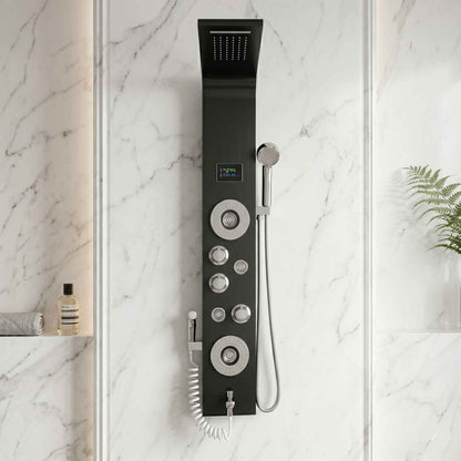 Colonne de douche hydromassante Design Courbée - Lovinox Elypse