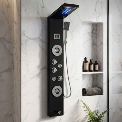 Colonne de douche LED hydromassante - Lovinox Hydropolis